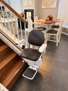 Pilot E603 Straight Stairlift Burgundy